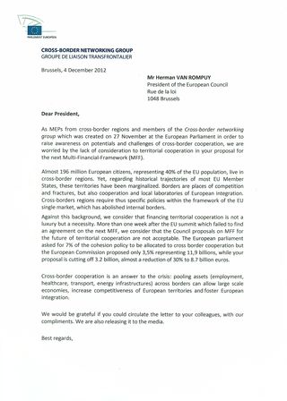 Letter to VAN ROMPUY - 1
